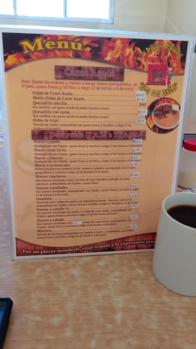 Aqui Con Chano Menu - Image 1